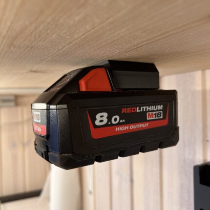 Milwaukee M18 battery holder with lock